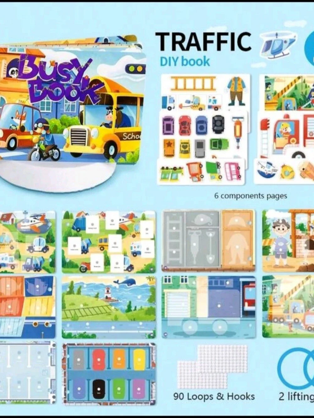 Busy Book Kids Vehicles Matching Puzzle - Multicolor
